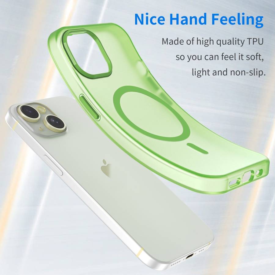 For iPhone 16 Plus MagSafe Frosted Translucent TPU + PC Full Coverage Phone Case(Green)
