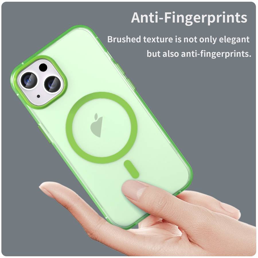 For iPhone 16 Plus MagSafe Frosted Translucent TPU + PC Full Coverage Phone Case(Green)