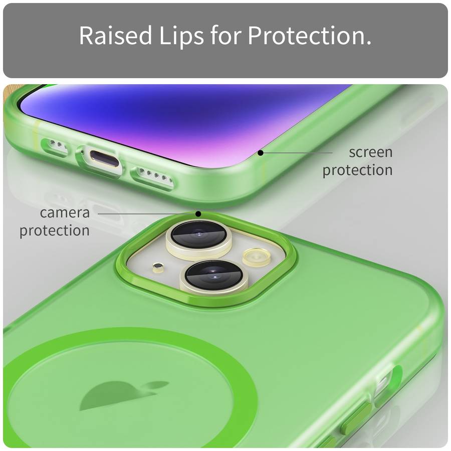For iPhone 16 Plus MagSafe Frosted Translucent TPU + PC Full Coverage Phone Case(Green)