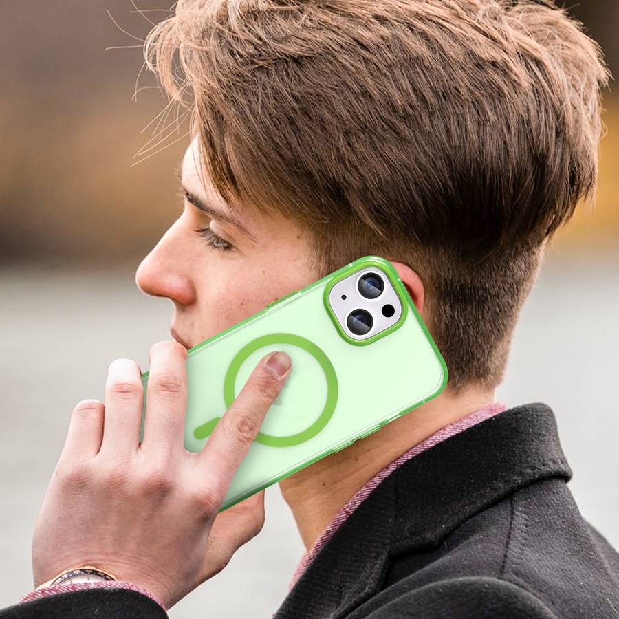 For iPhone 16 Plus MagSafe Frosted Translucent TPU + PC Full Coverage Phone Case(Green)