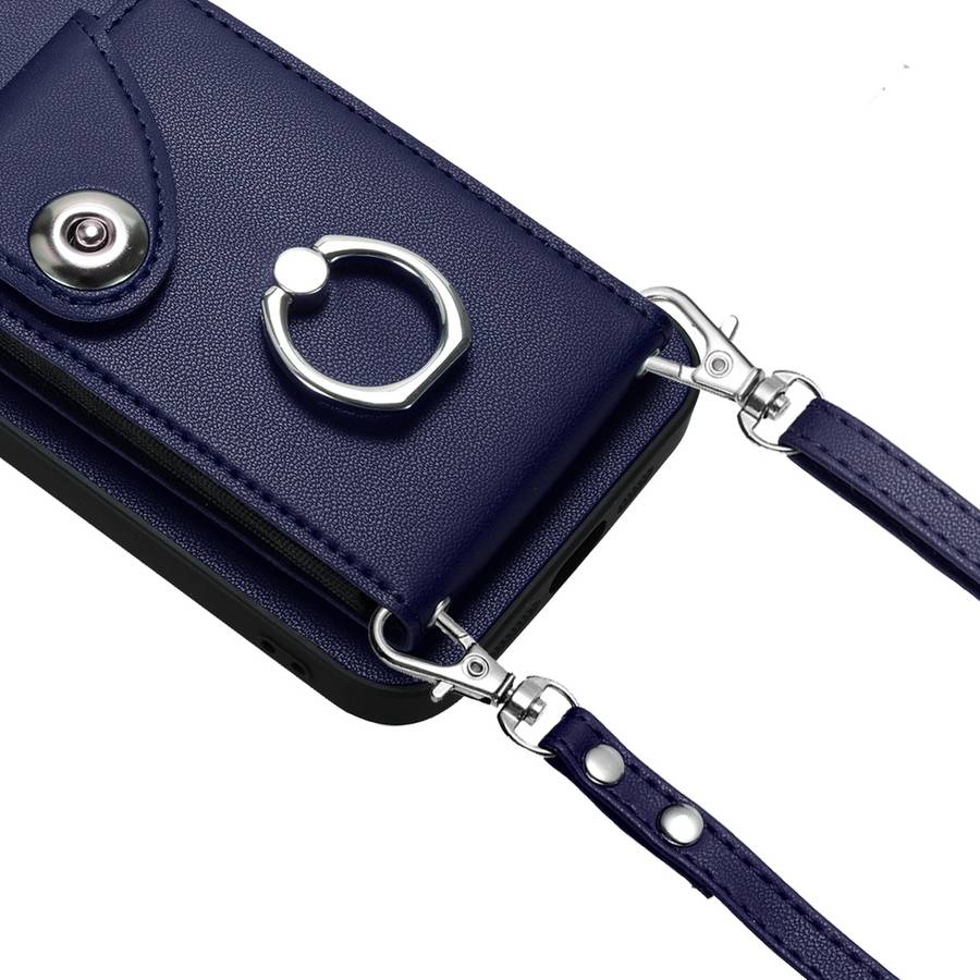 For Xiaomi Redmi Note 13 Pro 5G Global Organ Card Bag Ring Holder Phone Case with Long Lanyard(