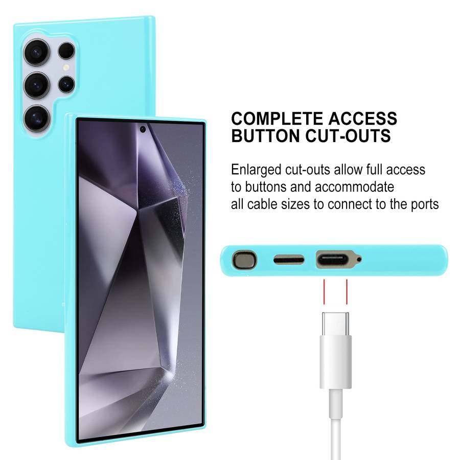 For Samsung Galaxy S24 Ultra 5G GOOSPERY PEARL JELLY Shockproof TPU Phone Case(Mint)
