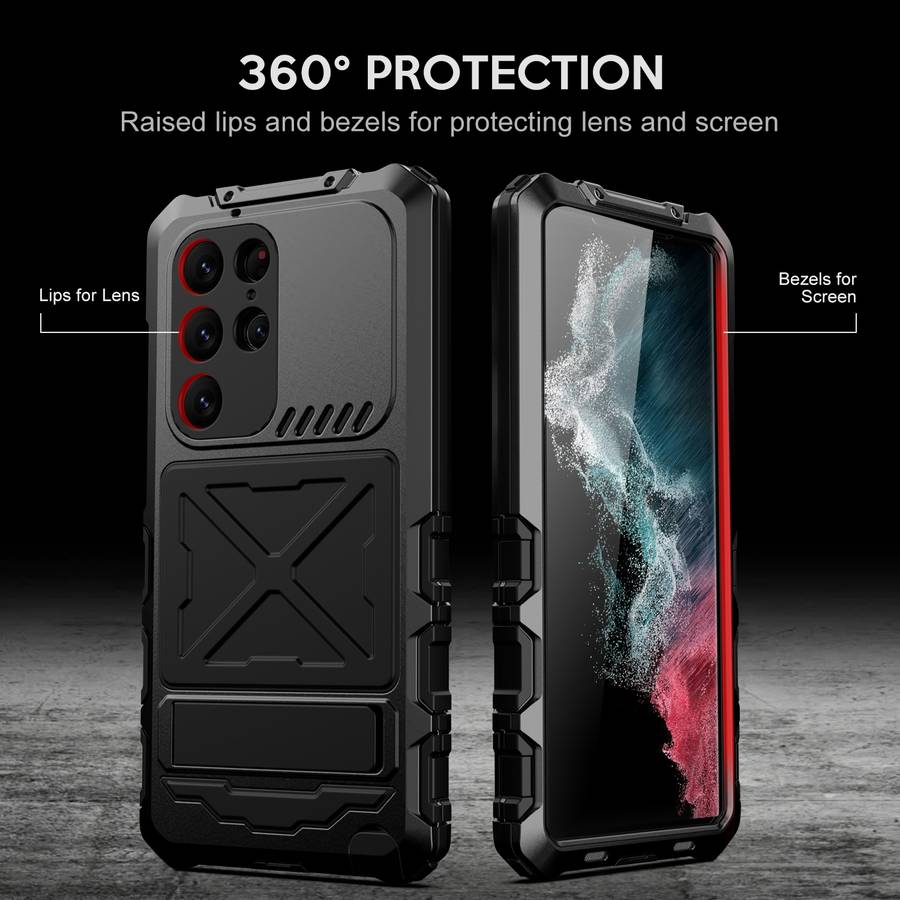 For Samsung Galaxy S24 Ultra 5G R-JUST Life Waterproof Dustproof Shockproof Phone Case(Black)