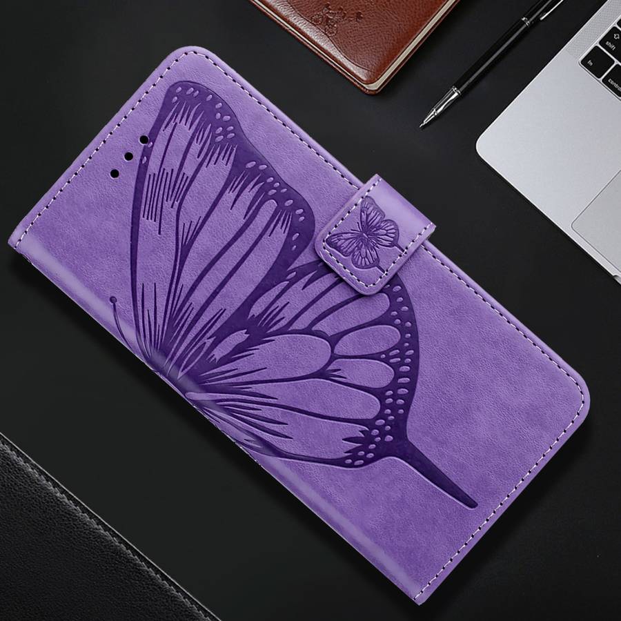For OPPO A60 4G Global Embossed Butterfly Leather Phone Case(Light Purple)