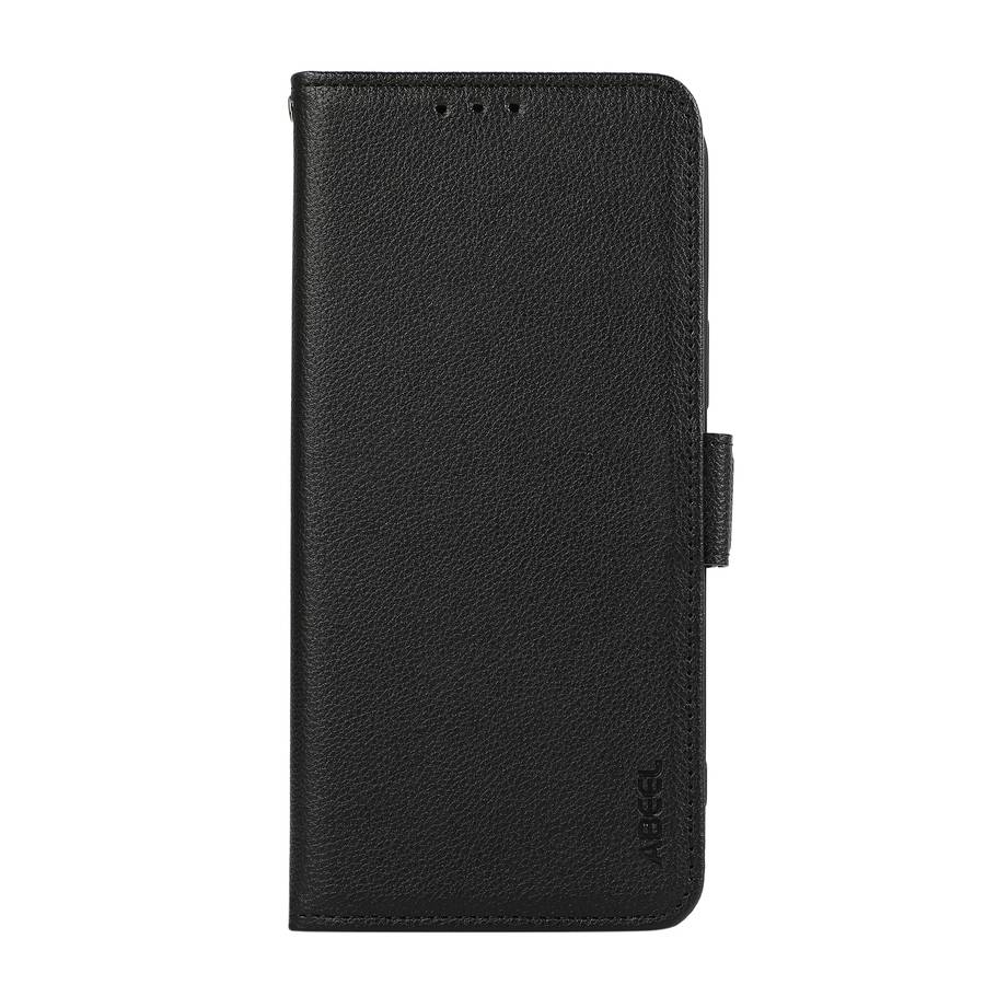 For Samsung Galaxy S23 Ultra 5G ABEEL Side-Magnetic Litchi Pattern Leather RFID Phone Case(Blac
