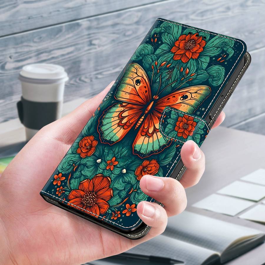 For Xiaomi Redmi Note 12 5G Global Crystal Painted Leather Phone case(Flower Butterfly)