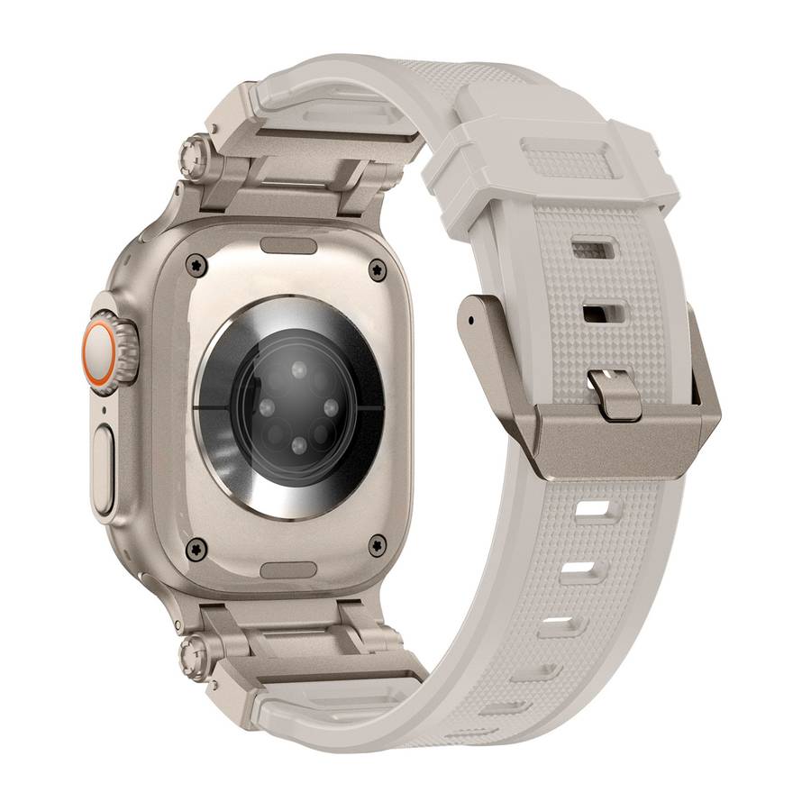 For Apple Watch SE 2022 44mm Explorer TPU Watch Band(Titanium Starlight)