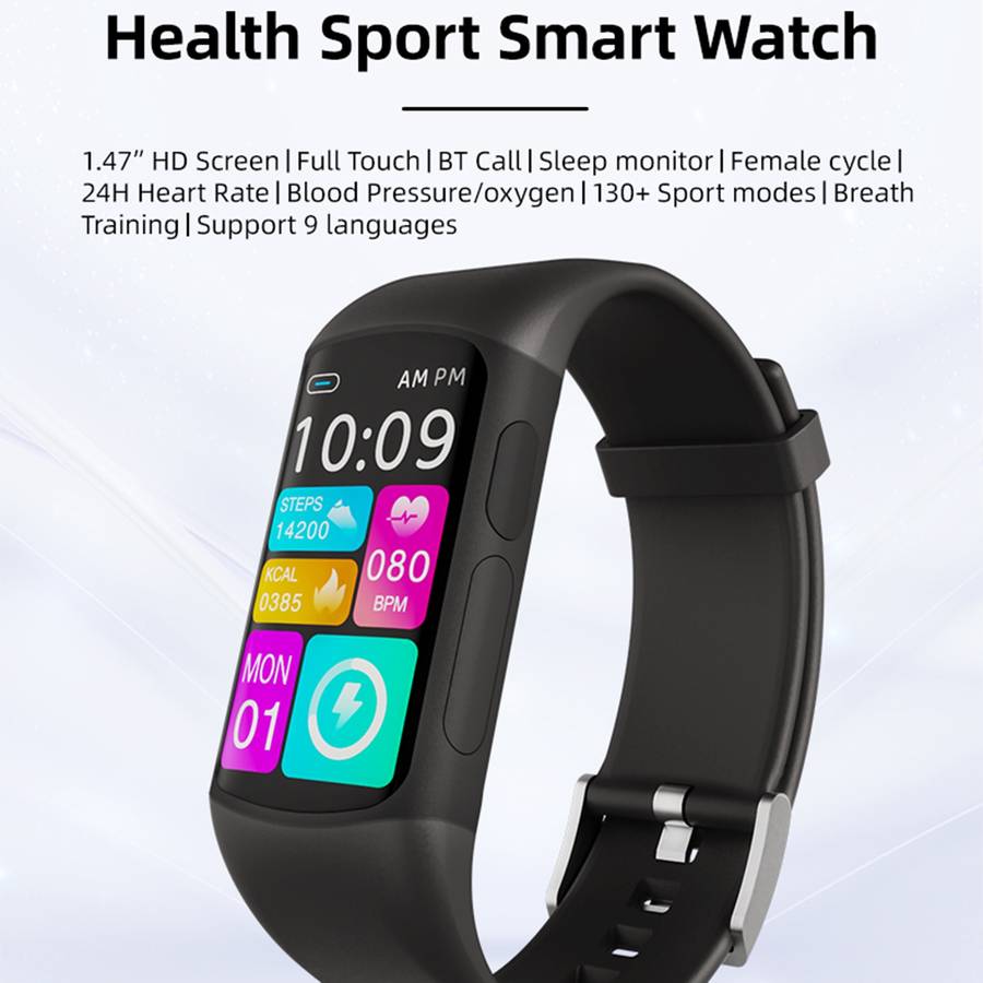 Spovan H7 BT5.3 IP67 1.47 inch Smart Sport Watch, Support Bluetooth Call / Sleep / Blood Oxygen
