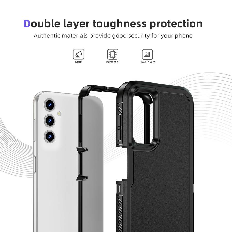 For Samsung Galaxy A52 4G / 5G Guard Life Waterproof Frosted Phone Case(Black)