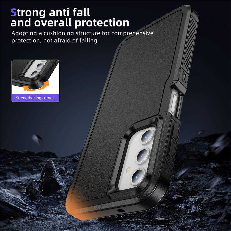 For Samsung Galaxy A52 4G / 5G Guard Life Waterproof Frosted Phone Case(Black)