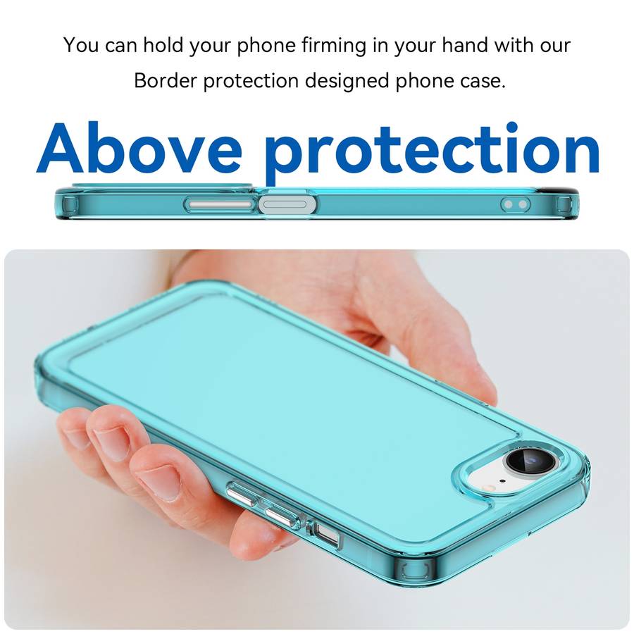 For iPhone SE 2024 Candy Series TPU Phone Case(Transparent Blue)