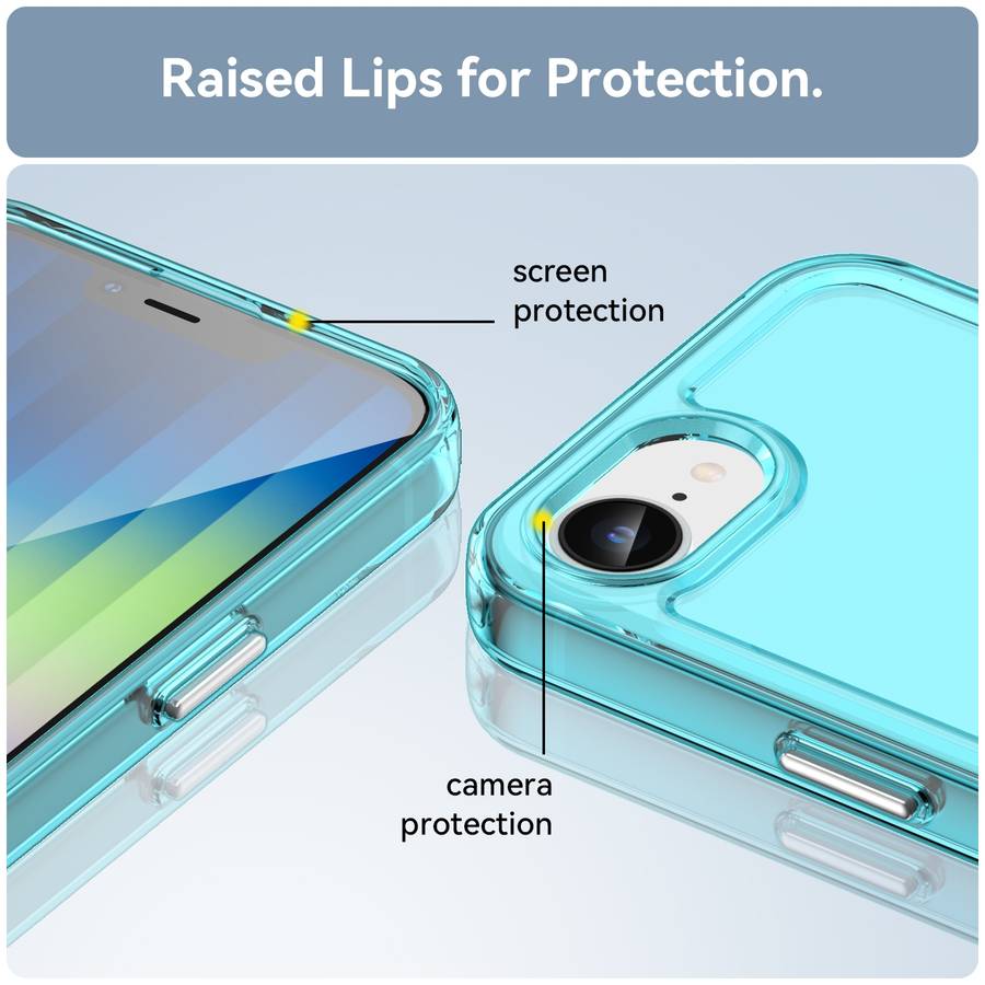 For iPhone SE 2024 Candy Series TPU Phone Case(Transparent Blue)