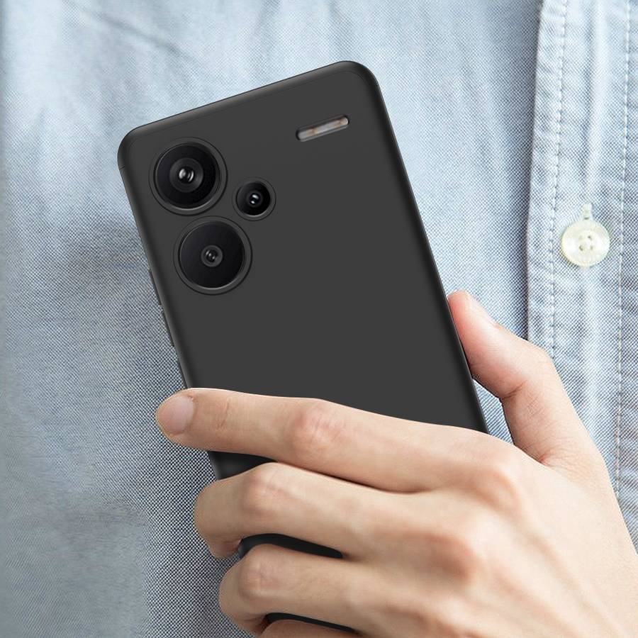For Xiaomi Redmi Note 13 Pro+ 5G GKK Three Stage Splicing Full Coverage PC Phone Case(Black)