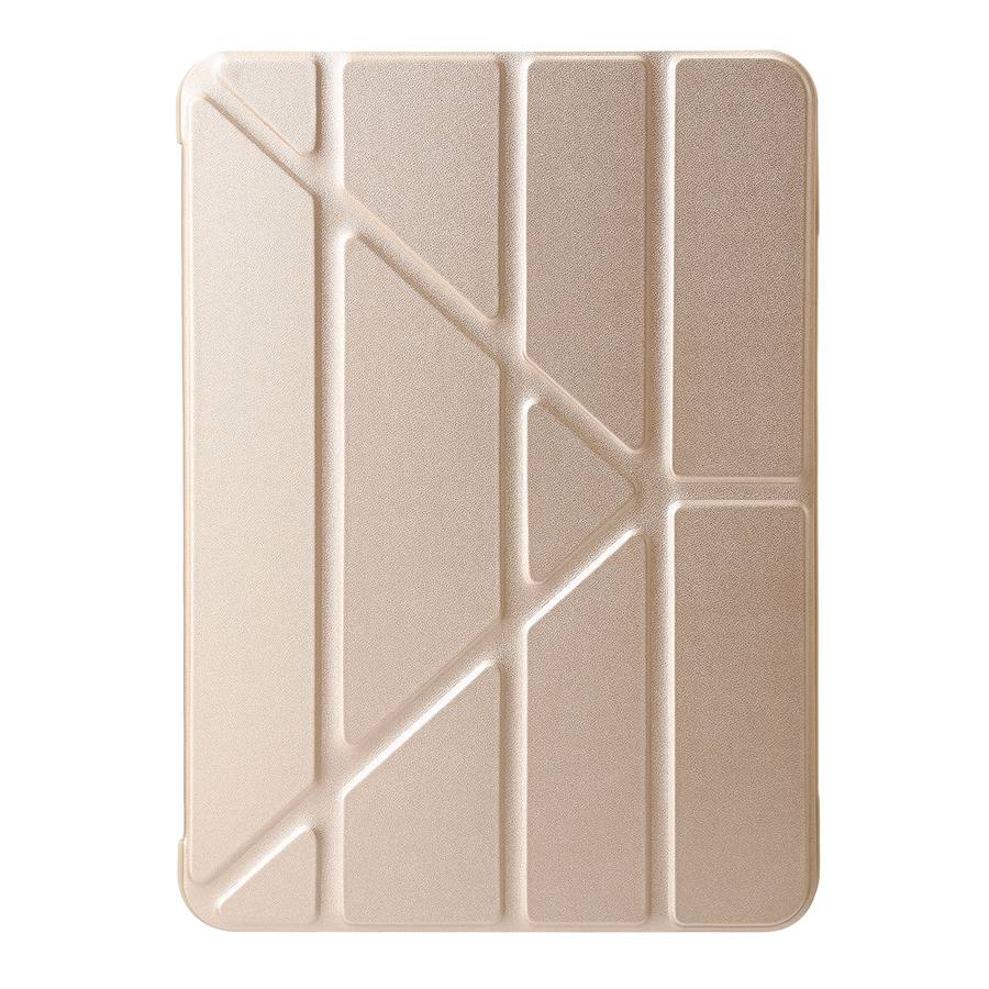 For iPad Pro 13 2024 TPU Deformation Flip Leather Tablet Case with Holder(Gold)
