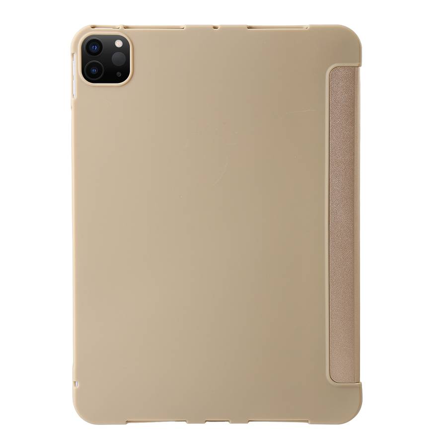 For iPad Pro 13 2024 TPU Deformation Flip Leather Tablet Case with Holder(Gold)