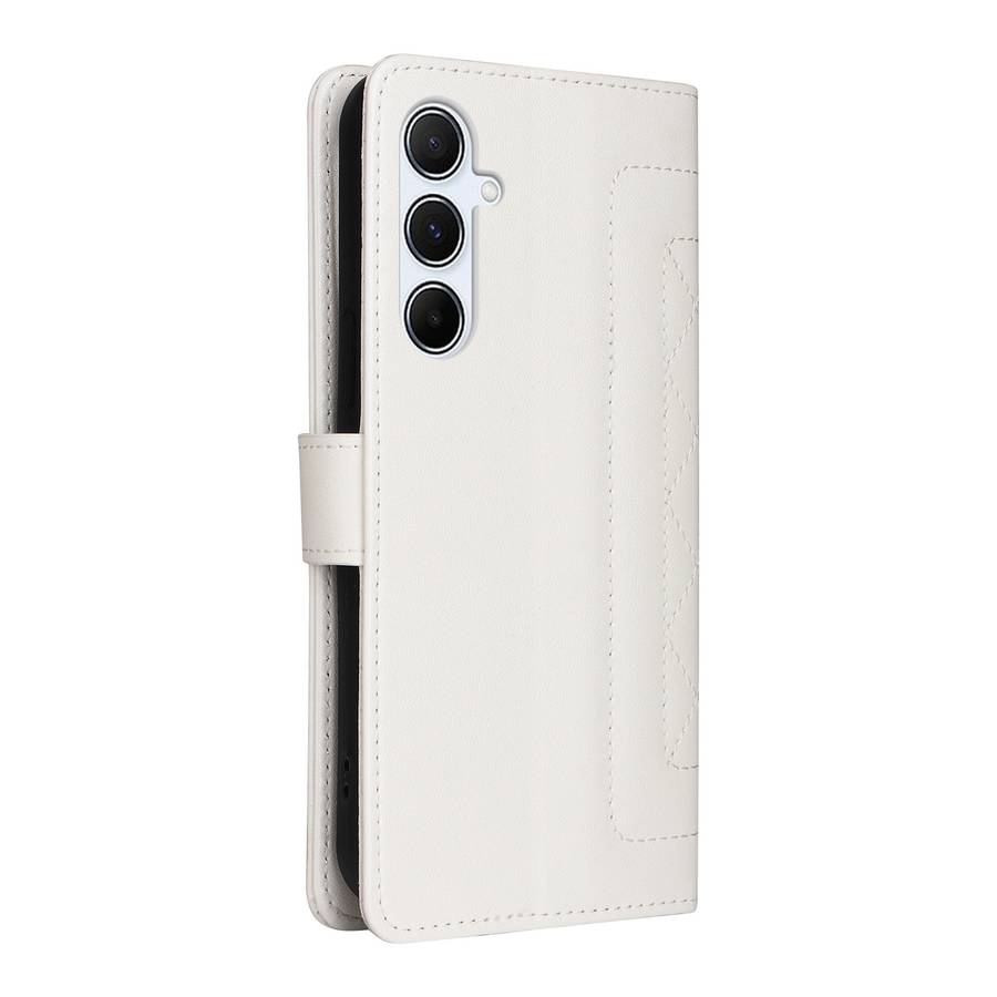 For Samsung Galaxy A55 Diamond Lattice Leather Flip Phone Case(White)