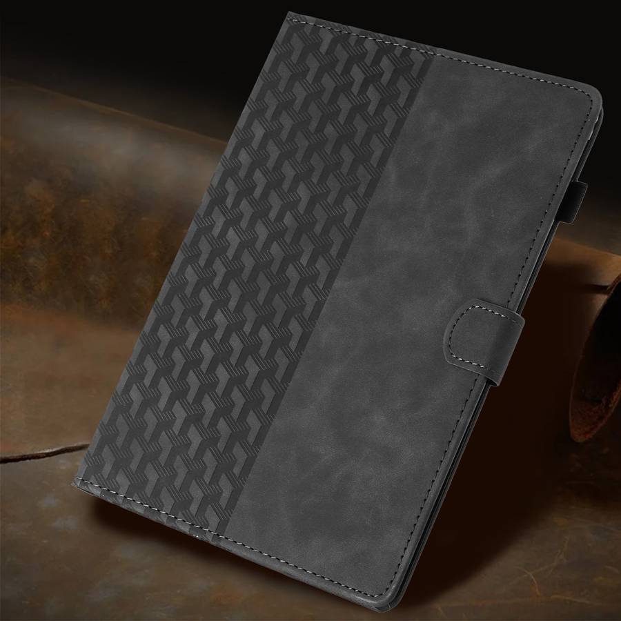 For iPad mini 5 / 4 / 3 / 2 / 1 Building Blocks Embossed Leather Smart Tablet Case(Black)
