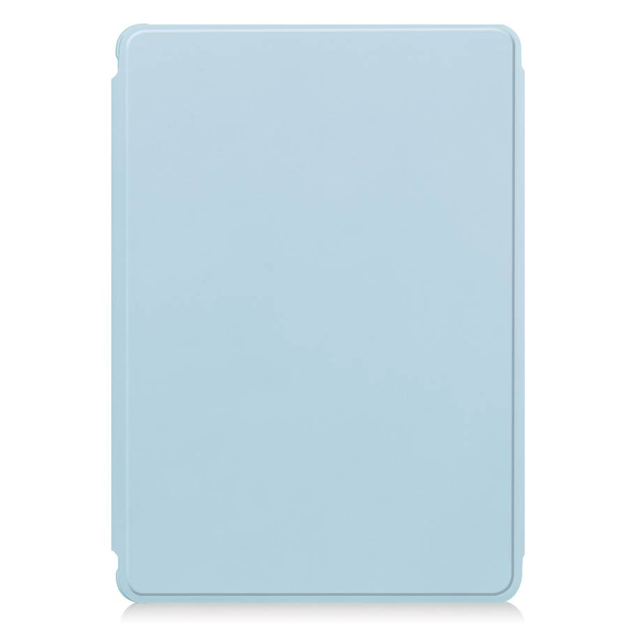 For iPad Pro 13 2024 Transparent Rotation Smart Leather Tablet Case with Keyboard(Sky Blue)