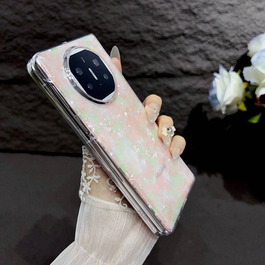 For Huawei Mate X3 / X5 Pearlescent Shell Texture Phone Case(Beige)