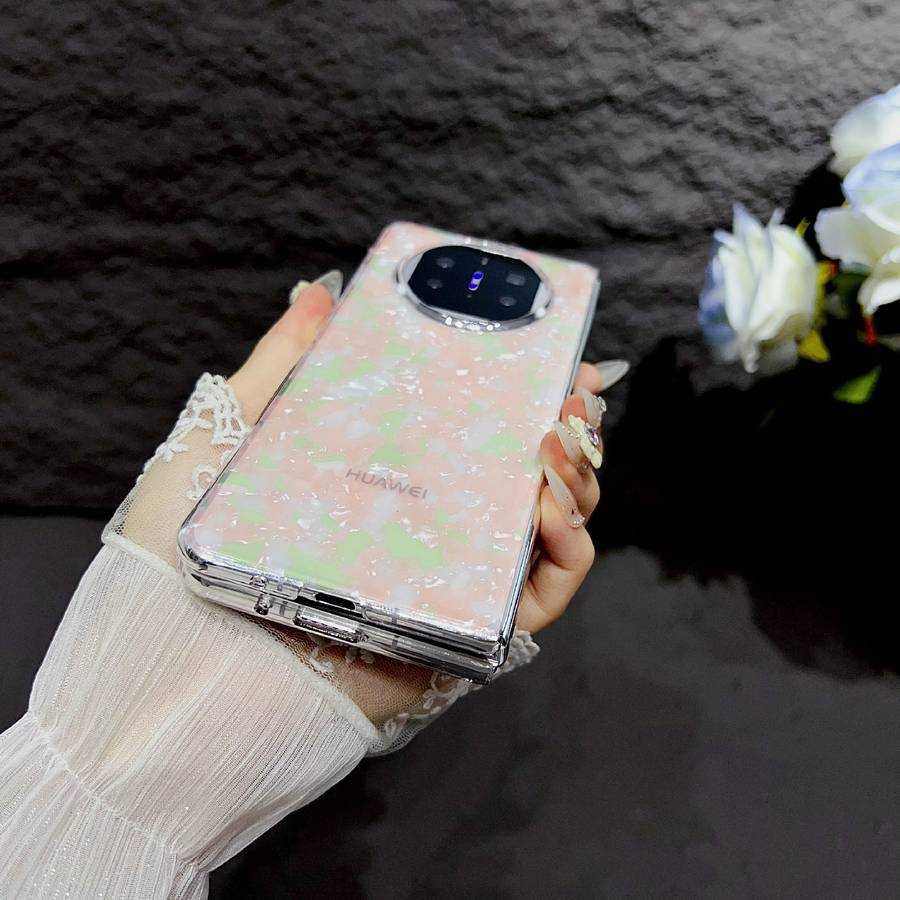For Huawei Mate X3 / X5 Pearlescent Shell Texture Phone Case(Beige)