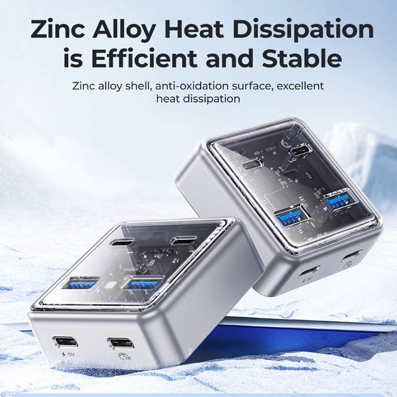 ORICO XHJ2U2C-G2 4-Port Compact Zinc Alloy USB 3.0 HUB Expand Converter(Silver)