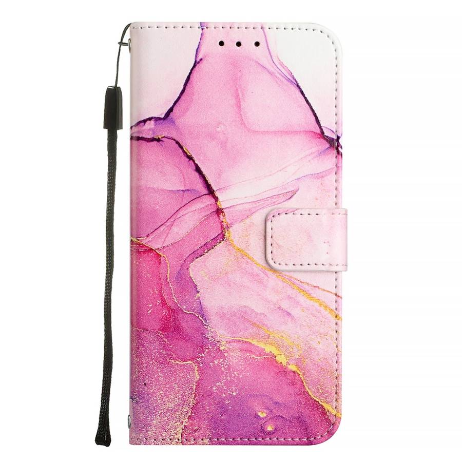 For vivo X100 Pro PT003 Marble Pattern Flip Leather Phone Case(Pink Purple Gold)
