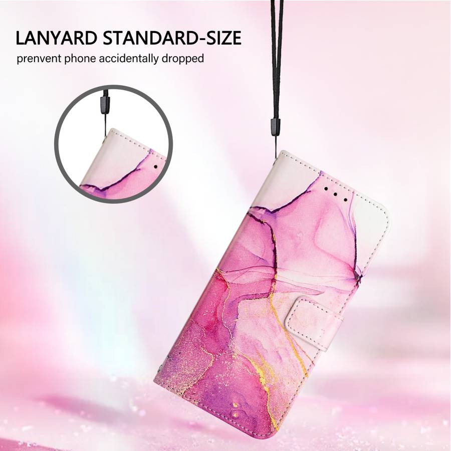 For vivo X100 Pro PT003 Marble Pattern Flip Leather Phone Case(Pink Purple Gold)