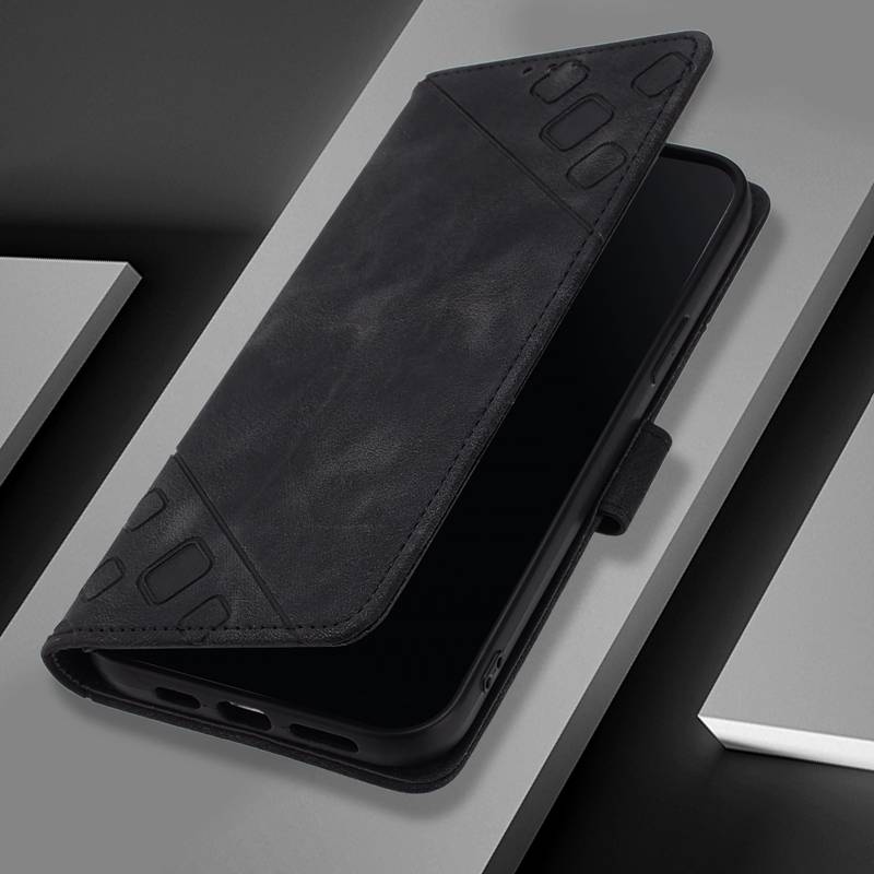 For Samsung Galaxy A71 4G Skin Feel Embossed Leather Phone Case(Black)