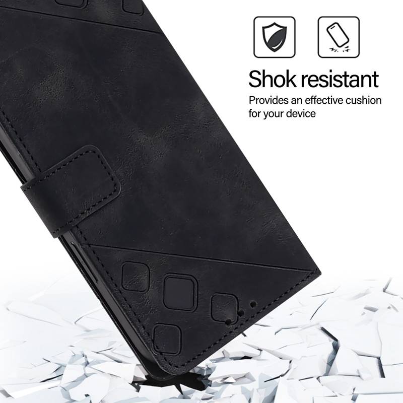 For Samsung Galaxy A71 4G Skin Feel Embossed Leather Phone Case(Black)