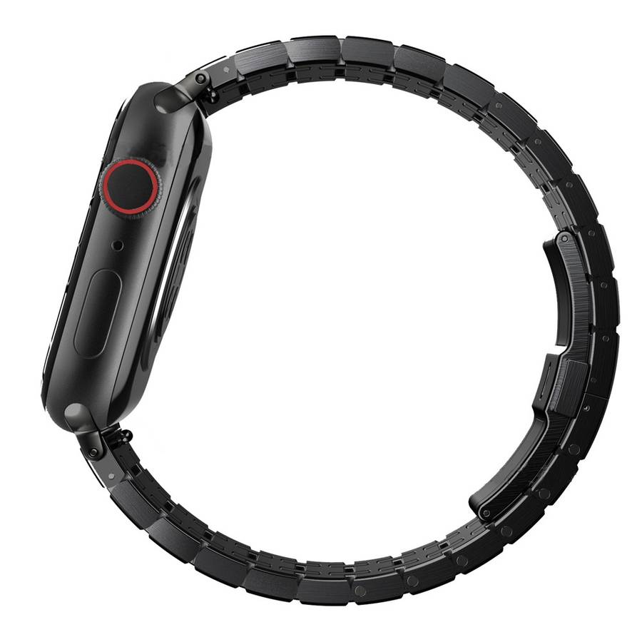 For Apple Watch SE 2023 44mm Modified Oak AP Titanium Alloy Watch Band(Black)