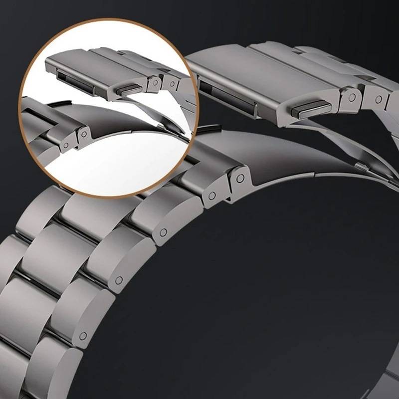 For Apple Watch Ultra 49mm 3-Bead Flat Buckle Titanium Alloy Watch Band(Silver)