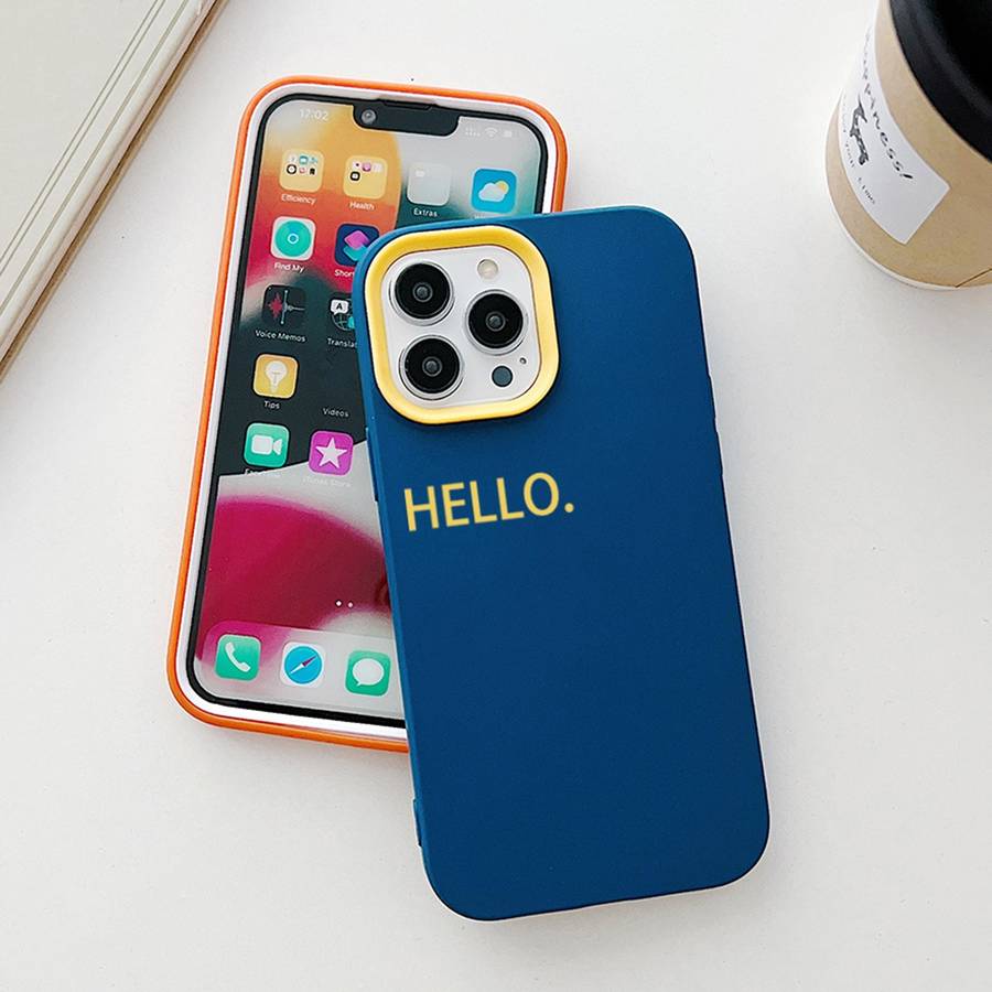 For iPhone 7 / 8 / SE 2022 HELLO Word PC Hybrid TPU Phone Case(Black)