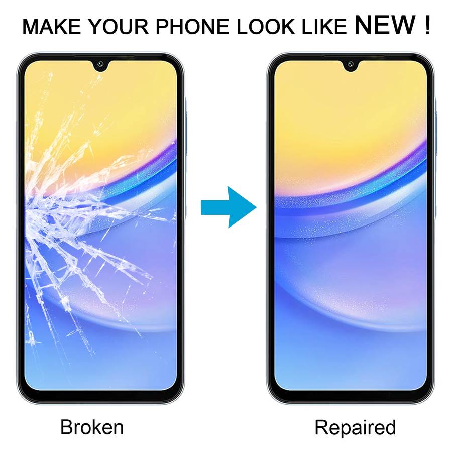 For Samsung Galaxy A15 4G SM-A155F 10pcs Front Screen Outer Glass Lens with OCA Optically Clear Adhe