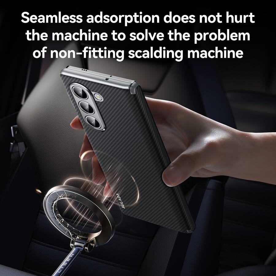 For Samsung Galaxy Z Fold5 SULADA 600D Kevlar Texture PC Shockproof Phone Case(Black)