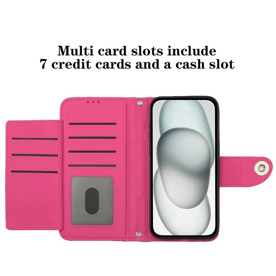 For Huawei nova 12i Rhombic Texture Flip Leather Phone Case with Lanyard(Rose Red)