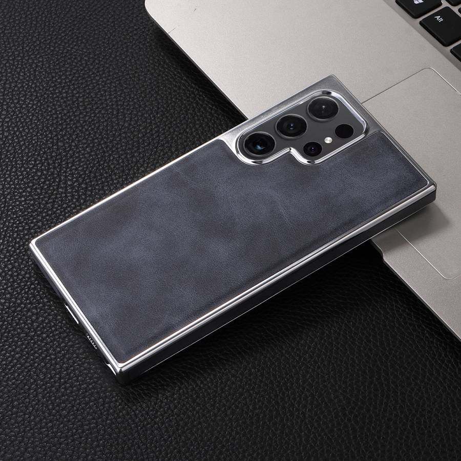 For Samsung Galaxy S23 5G Electroplated Side PU Hybrid TPU MagSafe Phone Case(Blue)
