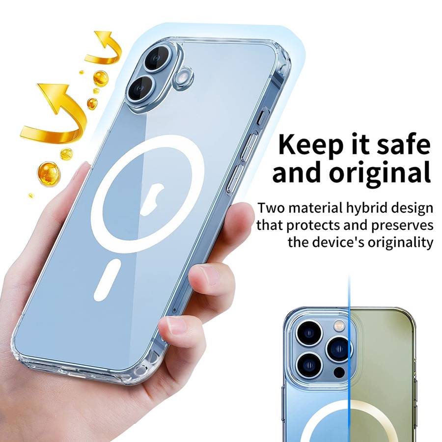 For iPhone 15 Pro Max ViLi MAG-C Series MagSafe Magnetic PC + TPU Phone Case(Transparent)