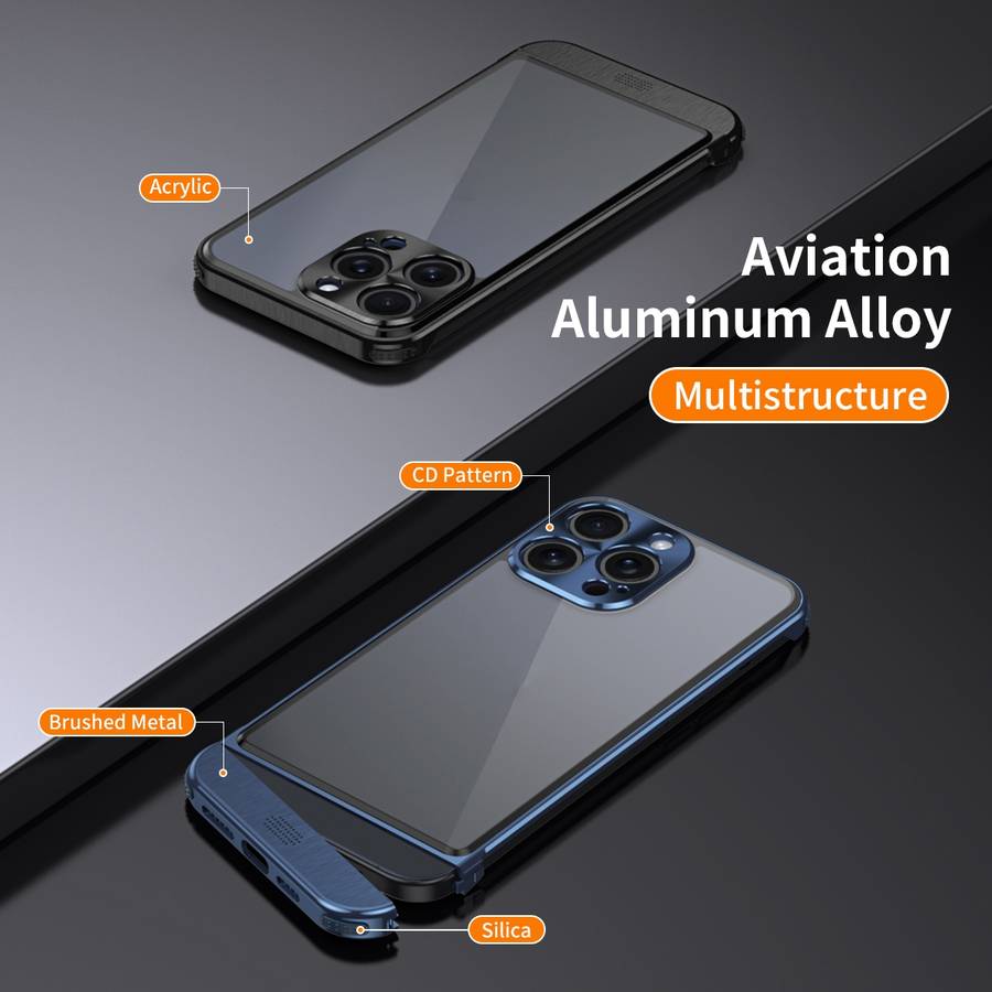 For iPhone 14 Pro Metal Scissor Holder Translucent Aroma Phone Case(Silver)