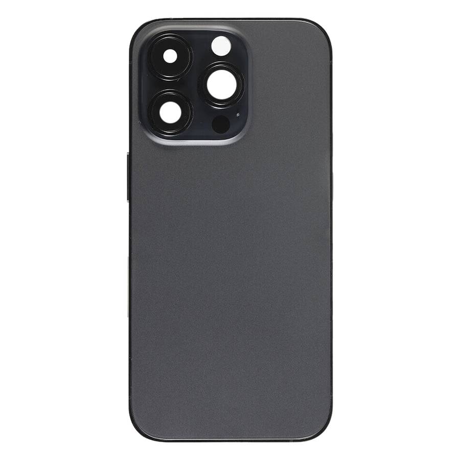 For iPhone 14 Pro Max Battery Back Cover with Side Keys & Card Tray, Version:CE EU Version(Black)