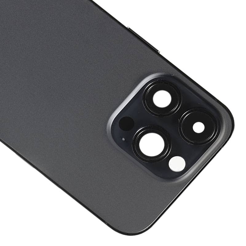For iPhone 14 Pro Max Battery Back Cover with Side Keys & Card Tray, Version:CE EU Version(Black)