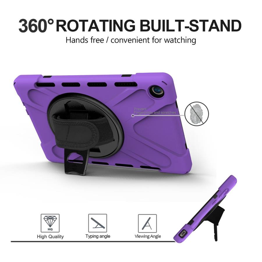 For Huawei MediaPad M5 10.8 Shockproof Colorful Silicone + PC Protective Case with Ho ... (Purple)