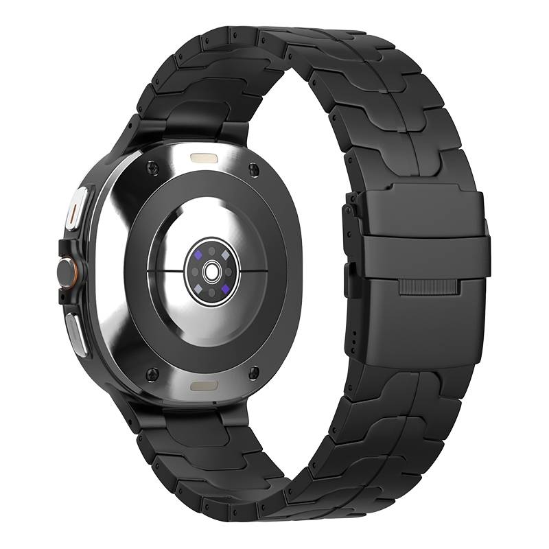 For Samsung Galaxy Watch Ultra 47mm Safety Buckle Pure Titanium Watch Band(Black)
