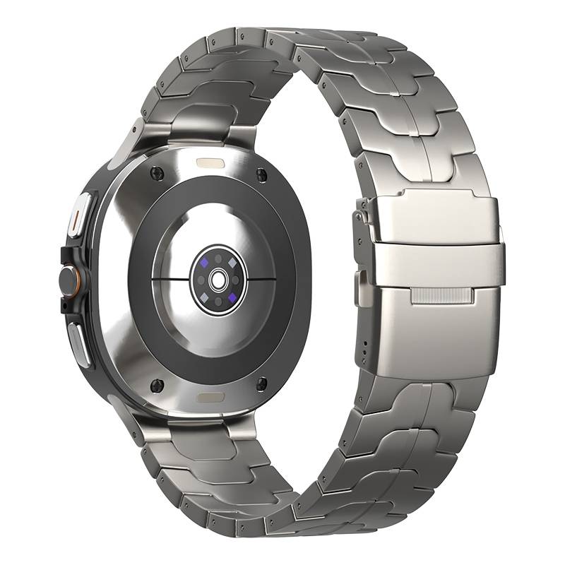 For Samsung Galaxy Watch Ultra 47mm Safety Buckle Pure Titanium Watch Band(Black)