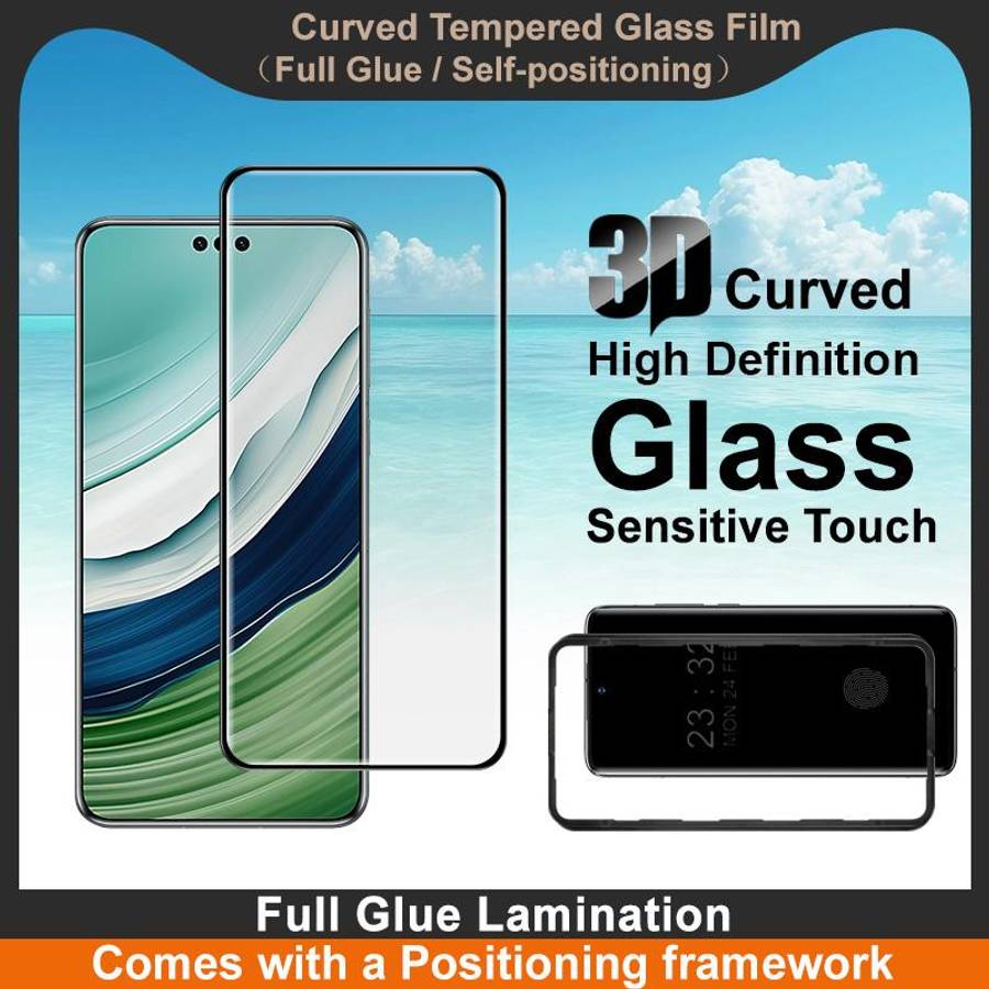 For Huawei Mate 60 Pro imak 3D Curved Tempered Glass Film, Full Glue Positioning Version