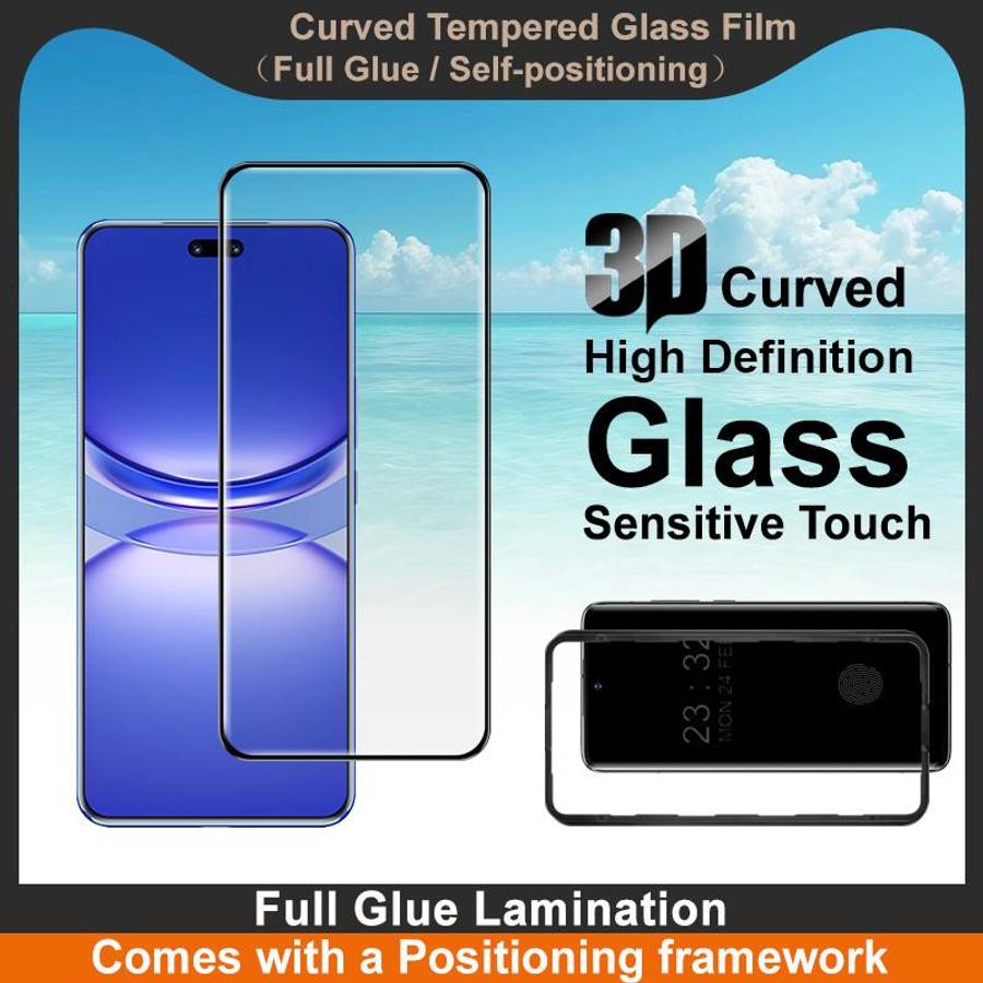 For Huawei nova 12 Pro imak 3D Curved Tempered Glass Film, Full Glue Positioning Version