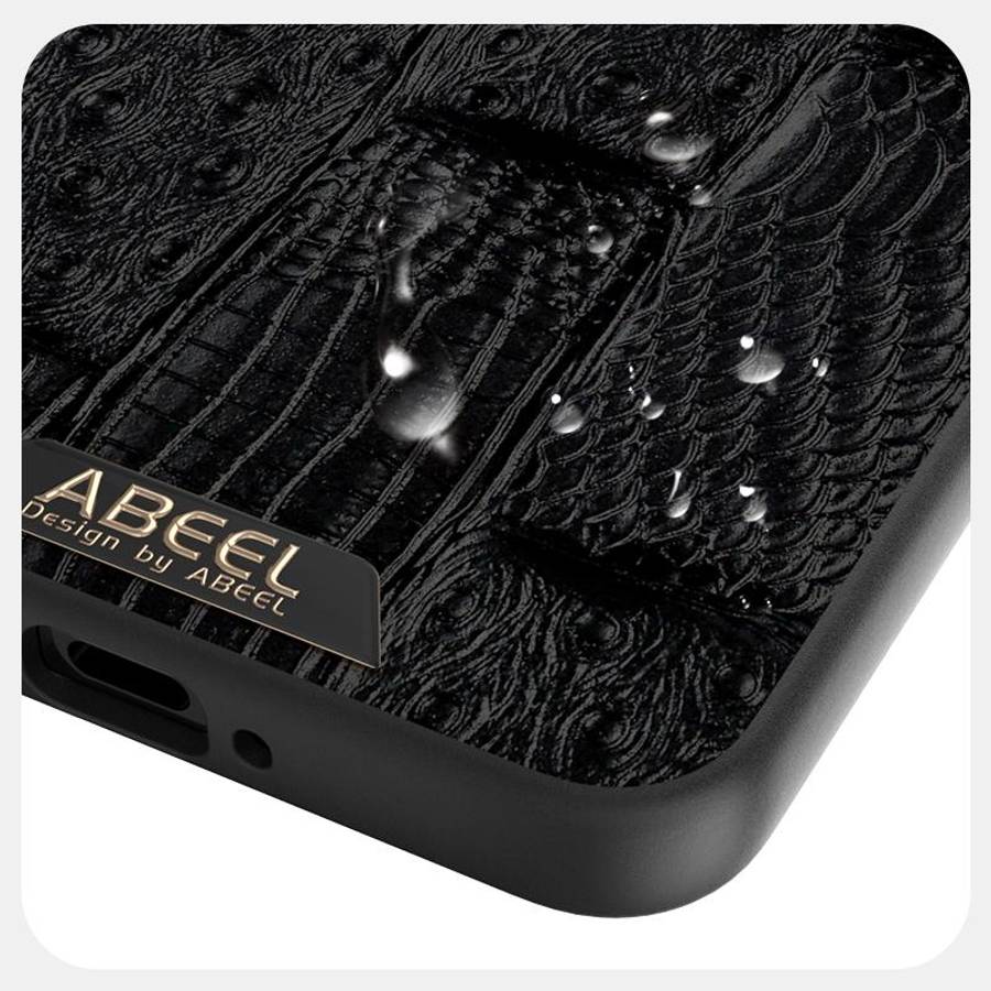 For Xiaomi 15S Pro ABEEL Beast Pattern 6D Micro-Embossed MagSafe Genuine Leather Phone Case(Black)