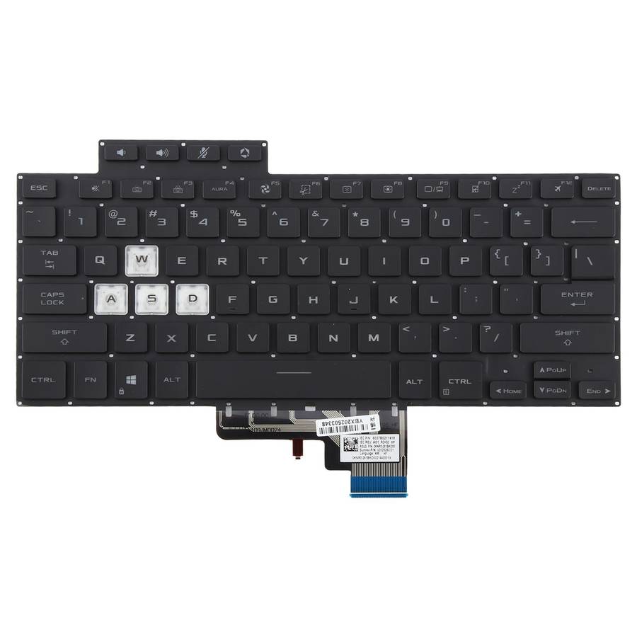 US Version Backlit Laptop Keyboard for Asus TUF Air Air FX516 FX516P FX516PR FX516PM FA516(Black)