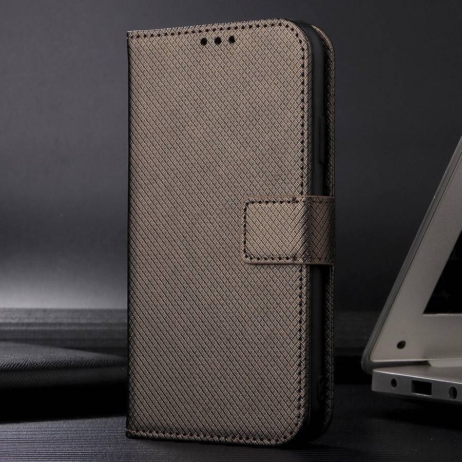 For Fossibot S3 Pro Diamond Texture Leather Phone Case(Brown)