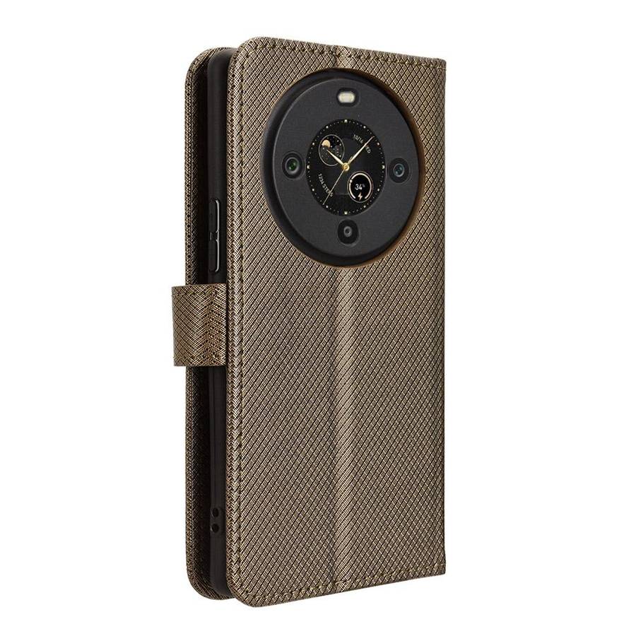 For Fossibot S3 Pro Diamond Texture Leather Phone Case(Brown)