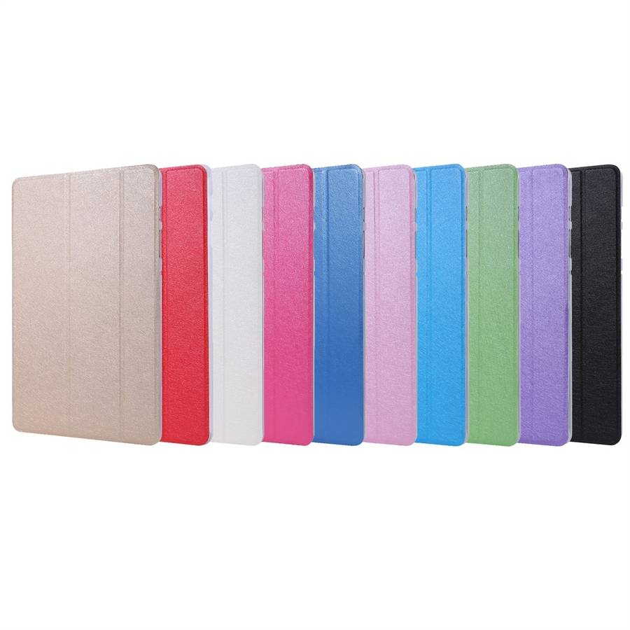 For Samsung Galaxy Tab S8 / Galaxy Tab S7 / T870 Silk Texture Three-fold Horizontal Fl ... (Green)